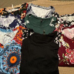 8-- Long Sleeved Rayon/Spandex Tops Bundle--  Size--XL
